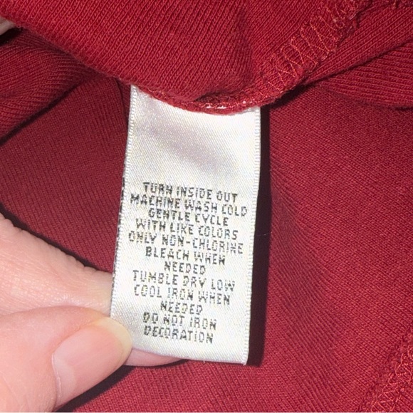 NWT Rebecca Malone Red Embroidered Boho Tunic Top 3/4 Sleeve Large - Picture 7 of 8